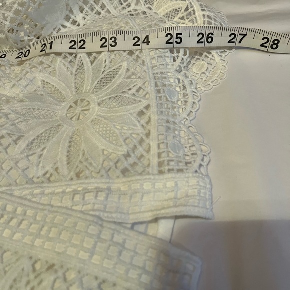 FARM Rio Cream Lace Button-Down Blouse - Picture 11 of 13